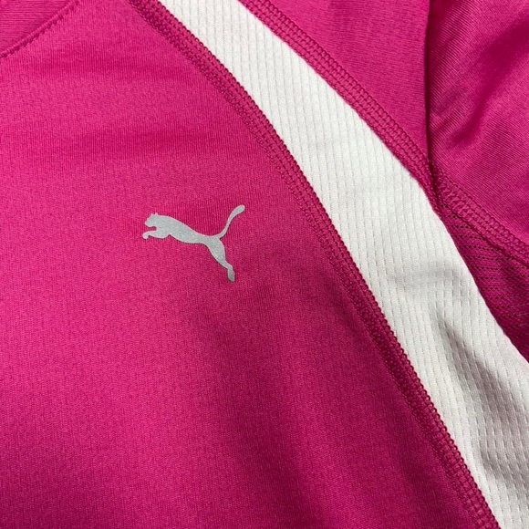 Puma Pink and White Short Sleeve Tee - Picture 3 of 4